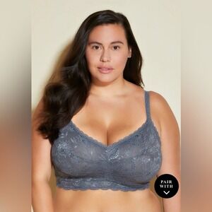 Cosabella never say never ulra curvy sweetie bralette anthracite medium lace NWT